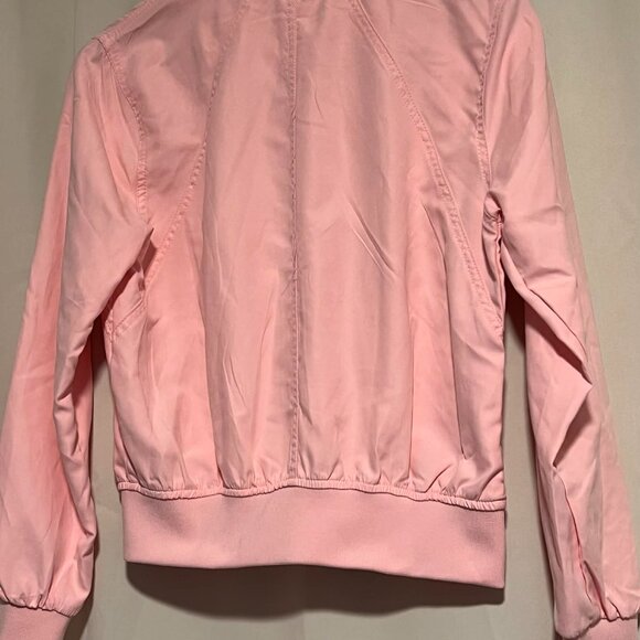Haute Monde Lightweight Jacket Pink Fill Zip Lace Detail Size S - Picture 10 of 13